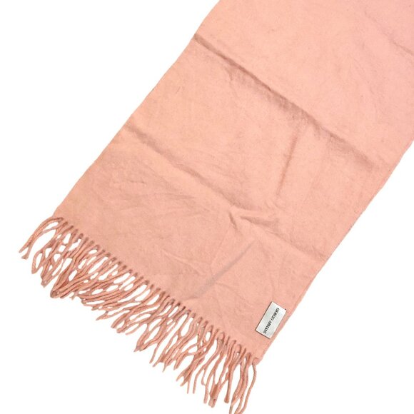 GIORGIO ARMANI Luxury Designer Vintage Logo Embroidered Light Pink Scarf - Picture 9 of 16